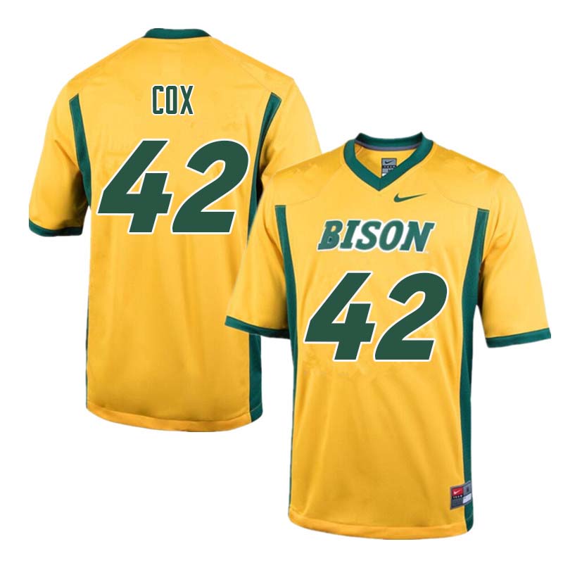 Men #42 Jabril Cox North Dakota State Bison College Football Jerseys Sale-Yellow